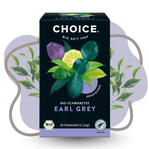 BIO CHOICE® Earl Grey fekete tea 40g 20 filter