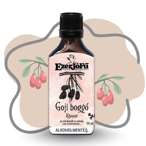 EzerJóFű Goji bogyó kivonat 50ml alkoholmentes, növényi glicerinnel