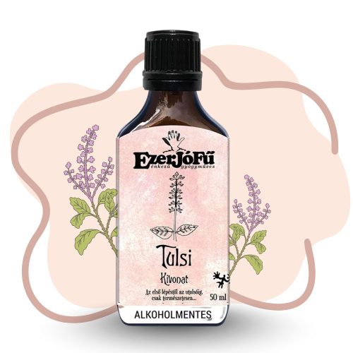 EzerJóFű Tulsi kivonat 50ml alkoholmentes, növényi glicerinnel