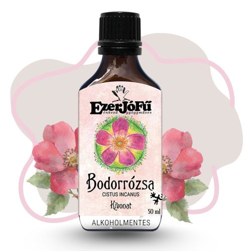 EzerJóFű Bodorrózsa kivonat 50ml alkoholmentes, növényi glicerinnel