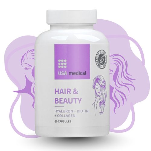 USA medical  Hajvitamin kapszula hialuronnal, kollagénnel és biotinnal 60 db