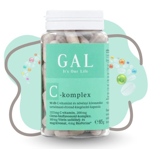 GAL C-komplex 90 db kapszula ÚJ 665,5mg C-vitamin 1 kapszulában