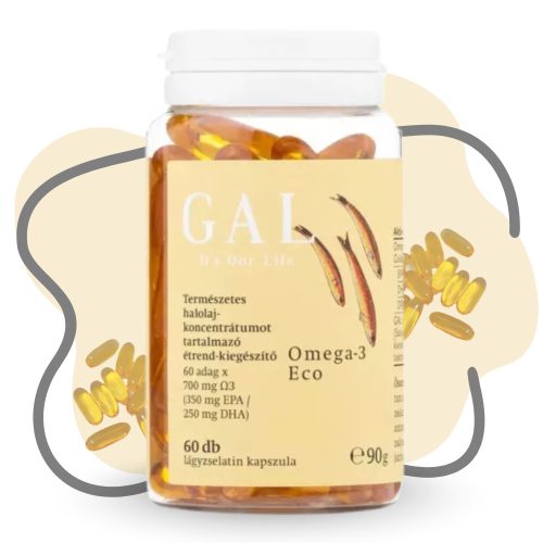 GAL Omega-3 Eco 60 db kapszula ÚJ 700mg Omega-3 1 kapszulában