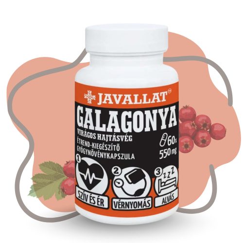 JAVALLAT Galagonya Virágos Hajtásvég kapszula 60 db 