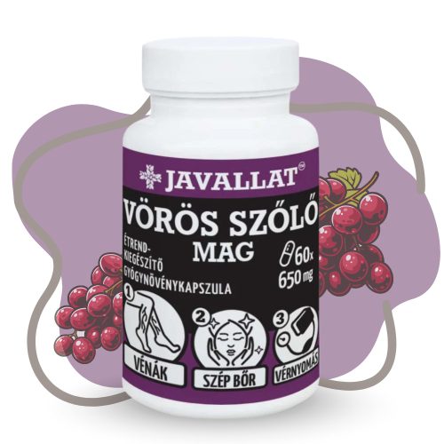 JAVALLAT Vörös Szőlő mag kapszula 60 db 