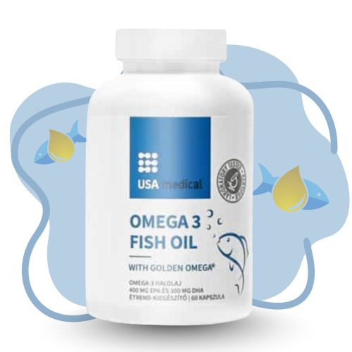 USA medical GOLDEN® Omega 3 halolaj kapszula 60 db