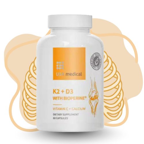 USA medical K2+D3 kapszula kalciummal és C-vitaminnal 60 db